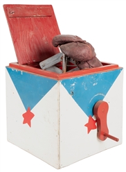  Jack in the Box with Boxing Glove. 20th century. Box painte...