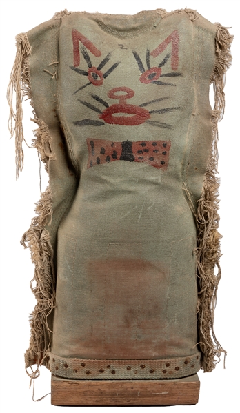  Carnival Cat Knock-Down Doll. 20th century. Painted canvas ...