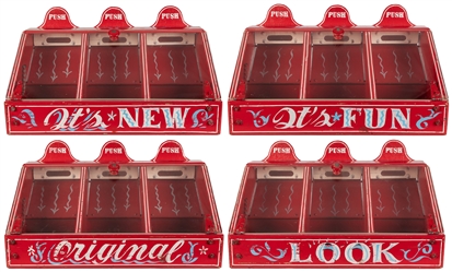  Set of Four Painted Carnival Game Cabinets. 20th century. R...