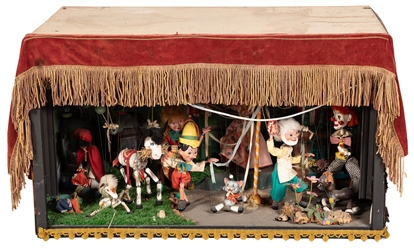  Pelham Puppets Illuminated Marionette Theater. Wooden mario...