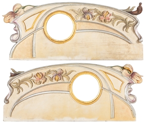  Pair of Carousel Decorative Panels. Circa mid-20th century....