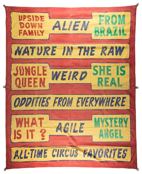  Alien / Nature in the Raw sideshow banner. American, mid-20...