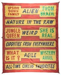  Alien / Nature in the Raw sideshow banner. American, mid-20...
