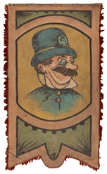  Eight Painted Fairground / Carnival Portrait Banners. Singl...