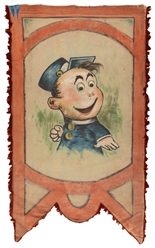  Eight Painted Fairground / Carnival Portrait Banners. Singl...