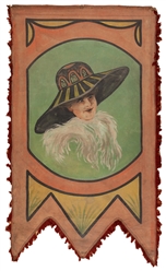  Eight Painted Fairground / Carnival Portrait Banners. Singl...