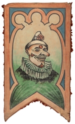  Eight Painted Fairground / Carnival Portrait Banners. Singl...