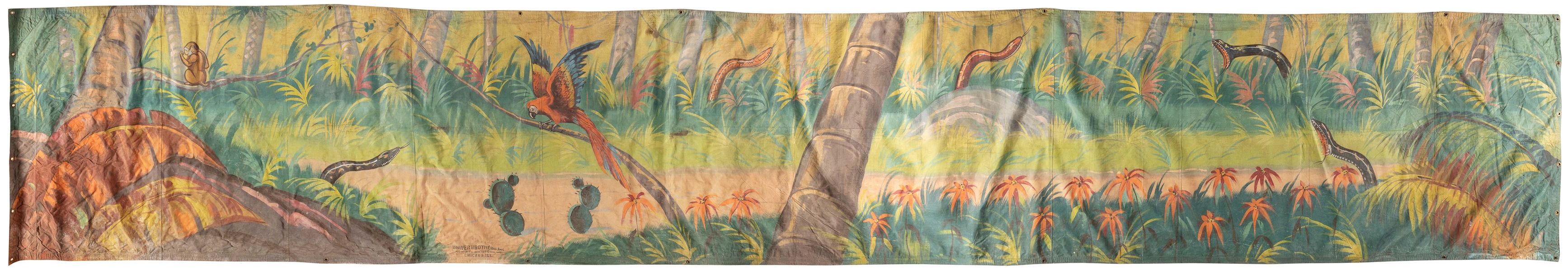  [CARNIVAL BANNER]. Large Hand-Painted Background Banner of ...
