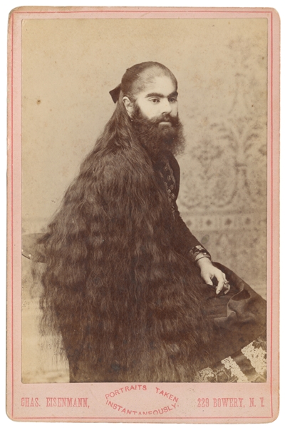  Annie Jones Bearded Lady Cabinet Card Photograph. New York:...