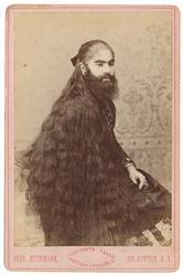  Annie Jones Bearded Lady Cabinet Card Photograph. New York:...