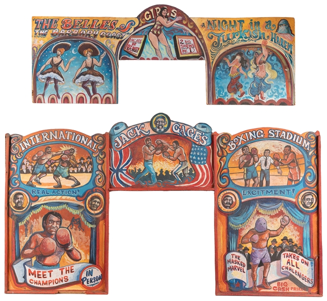  Model Sideshow Attraction Booth Banner. British, ca. first ...