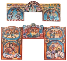  Model Sideshow Attraction Booth Banner. British, ca. first ...