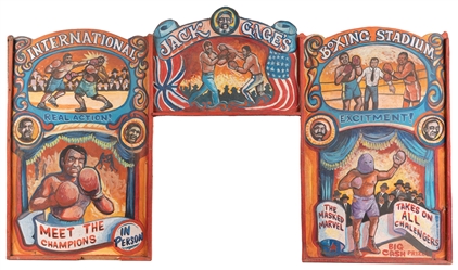  Model Sideshow Attraction Booth Banner. British, ca. first ...