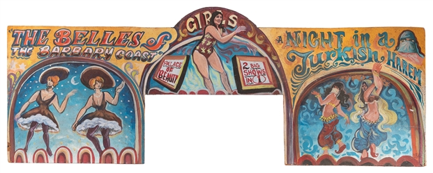  Model Sideshow Attraction Booth Banner. British, ca. first ...