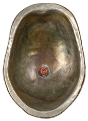  Tibetan Kapala Skull Cap Bowl. Circa 19th century. Silver o...