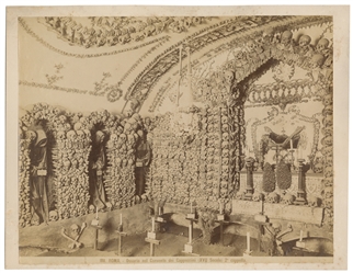  Three large mounted photographs of the Capuchin Crypt in Ro...