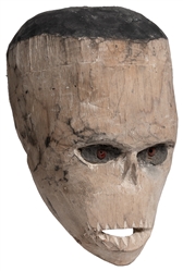  New Guinea Substitute Skull. Asmat Culture, 1960s. Carved w...