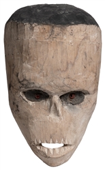  New Guinea Substitute Skull. Asmat Culture, 1960s. Carved w...