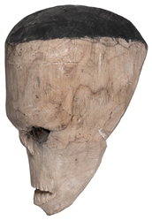  New Guinea Substitute Skull. Asmat Culture, 1960s. Carved w...