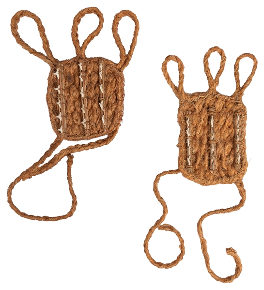  [ETHNOGRAPHIC CRAFTS]. Shark Tooth Gloves. Gilbert Islands ...