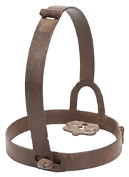  A Brank or Scold's Mask. Wrought iron headpiece, likely a 1...