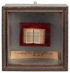  [WEE BOOK]. “World's Smallest Bible Shadowbox Display from...