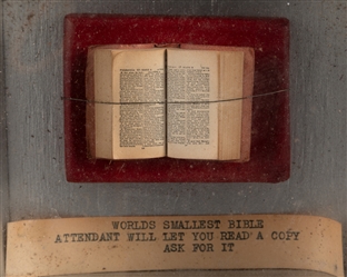  [WEE BOOK]. “World's Smallest Bible Shadowbox Display from...