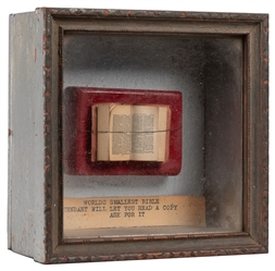  [WEE BOOK]. “World's Smallest Bible Shadowbox Display from...