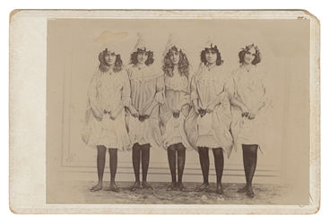  [BURLESQUE]. Cabinet photo of the Barrison Sisters: Sophie,...