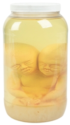  Sideshow Two Headed Baby “Pickled Punk Display Jar. Silico...