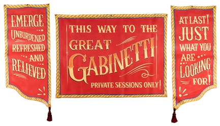  NORMAN, Killbuck. Great Gabinetti three panel sideshow bann...