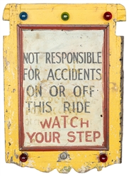 Not Responsible for Accidents On or Off this Ride Lighted S...