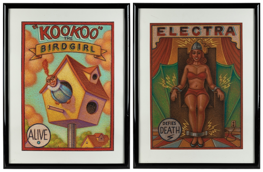  SCIACCA, Thomas (after). Two sideshow banner prints. Color ...