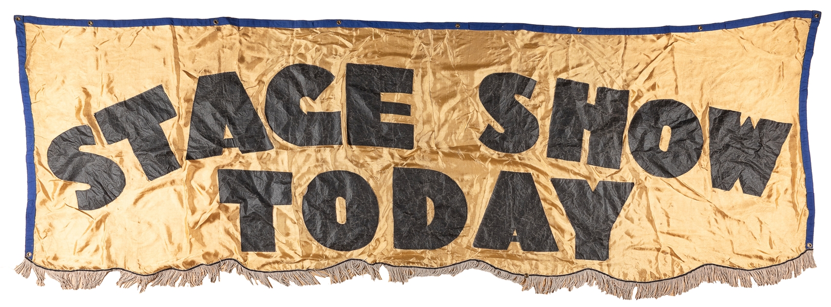  Stage Show Today Banner. Circa 1940s-50s. Embroidered thin ...