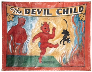  Hull House Devil Baby Sideshow Gaff. Baby figure with devil...