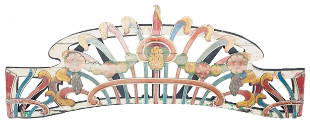  Large Painted Wooden Carnival Decoration. European, ca. ear...