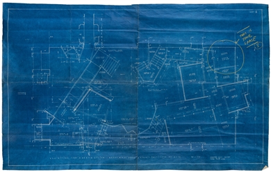  Blueprints for a Group of Alexander Girard Houses, Inscribe...