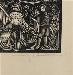  BERTOIA, Harry, (American, 1915-1978). The Grape Harvest. 1...