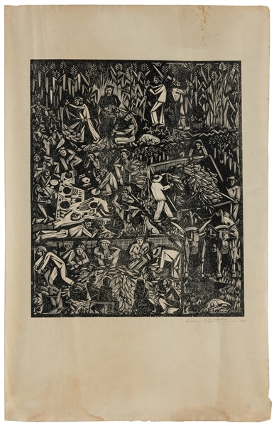  BERTOIA, Harry (American, 1915-1978). The Corn Harvest. 194...