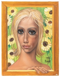  KEANE, Margaret (American, 1927-2022). Untitled (Girl in Fr...