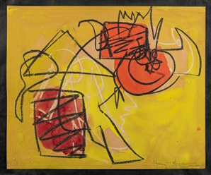  HOFMANN, Hans (German, 1880-1966). Untitled. 1944. Mixed me...