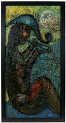  LAMB, Matt (American, 1932-2012). Untitled. Not dated. Oil ...