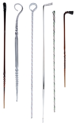  28 Antique End of Day Canes with a Plexiglas Display Case. ...