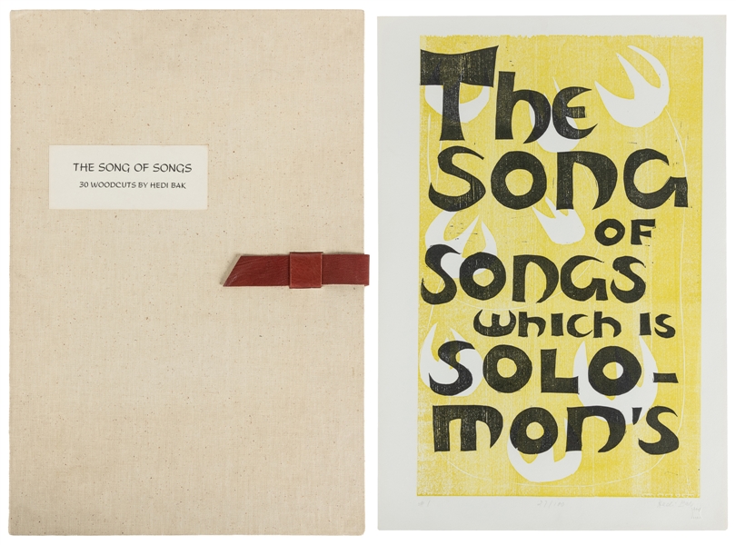 BAK, Hedi (American, 1927-2010). The Song of Songs. Portfolio of 30 Original Woodcuts. 