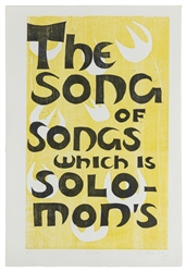 BAK, Hedi (American, 1927-2010). The Song of Songs. Portfolio of 30 Original Woodcuts. 