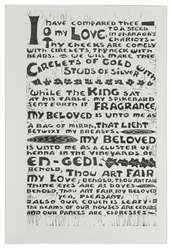 BAK, Hedi (American, 1927-2010). The Song of Songs. Portfolio of 30 Original Woodcuts. 