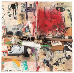 [ZAPPA]. SCHENKEL, Cal (American, b. 1947). Untitled Mixed Media Collage. 