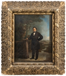  [PHOTOGRAPHY]. Hand Colored Photographic Portrait of an Uni...