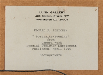  STEICHEN, Edward (American, 1879-1973). Self Portrait of St...