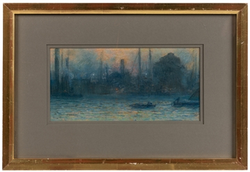  CLARK, Eliot Candee (American, 1883-1980). Waterfront. 1903...